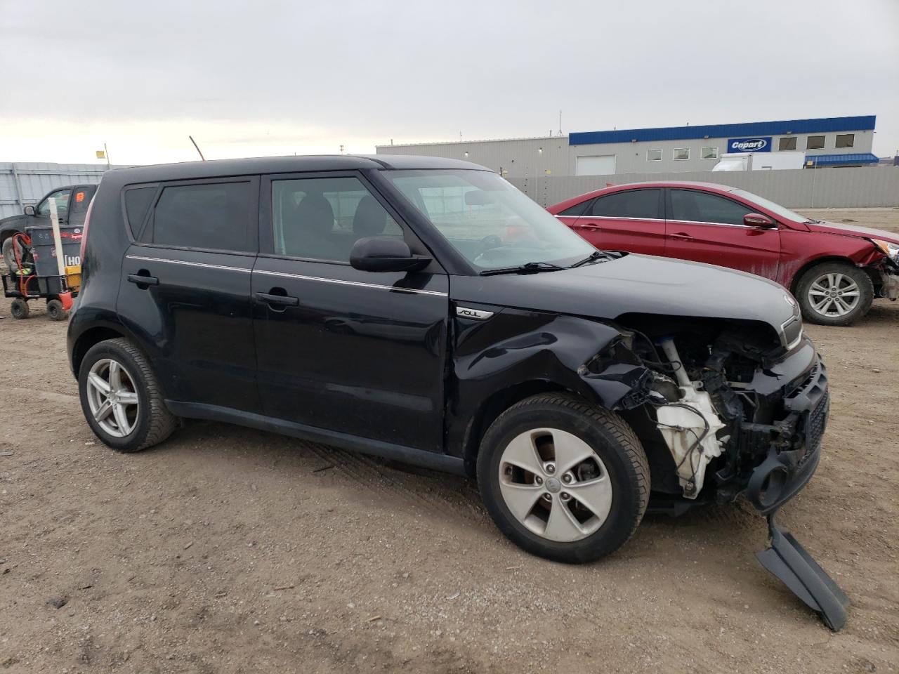 2015 KIA Soul VIN KNDJN2A22F7177750 Copart auction photo, front end / side damage thumbnail 4