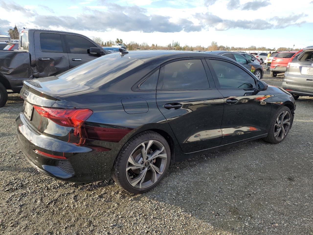 2023 Audi A3 VIN WAUBUDGY4PA091856 Copart auction photo, front end / side damage thumbnail 3