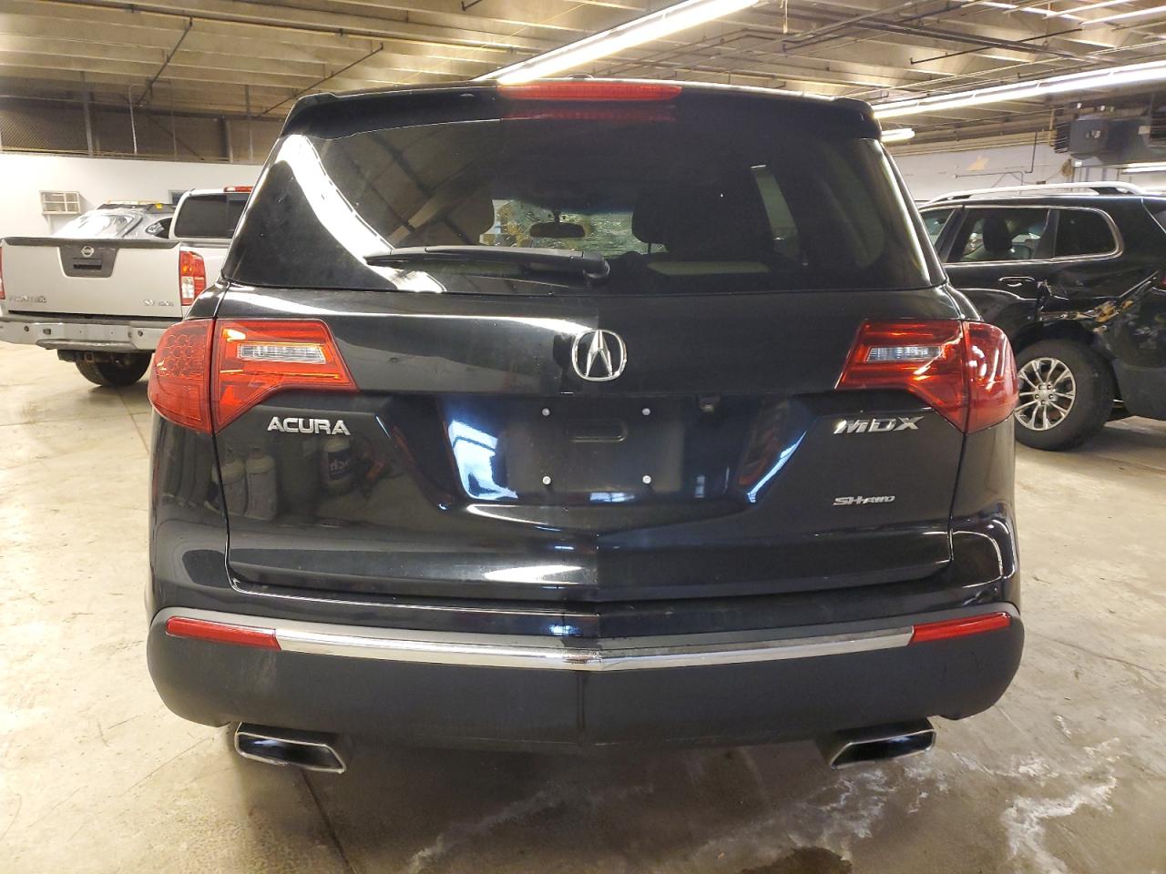 2011 Acura MDX VIN 2HNYD2H44BH543340 Copart auction photo, top/roof / front end damage thumbnail 6