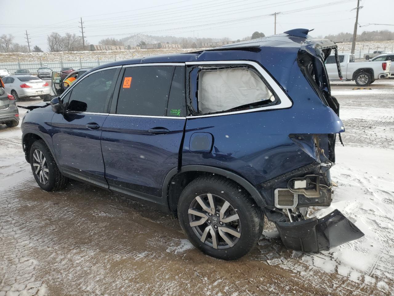 2019 Honda Pilot VIN 5FNYF6H37KB090870 Copart auction photo, all over damage thumbnail 2