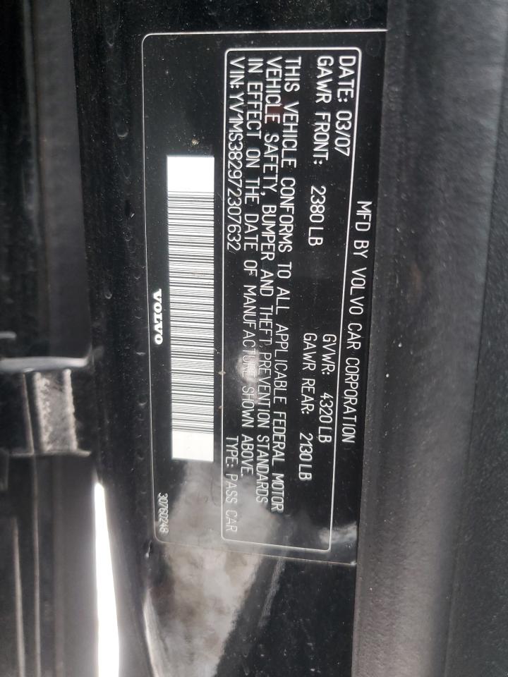 2007 Volvo S40 VIN YV1MS382972307632 Copart auction photo, rear end damage thumbnail 12