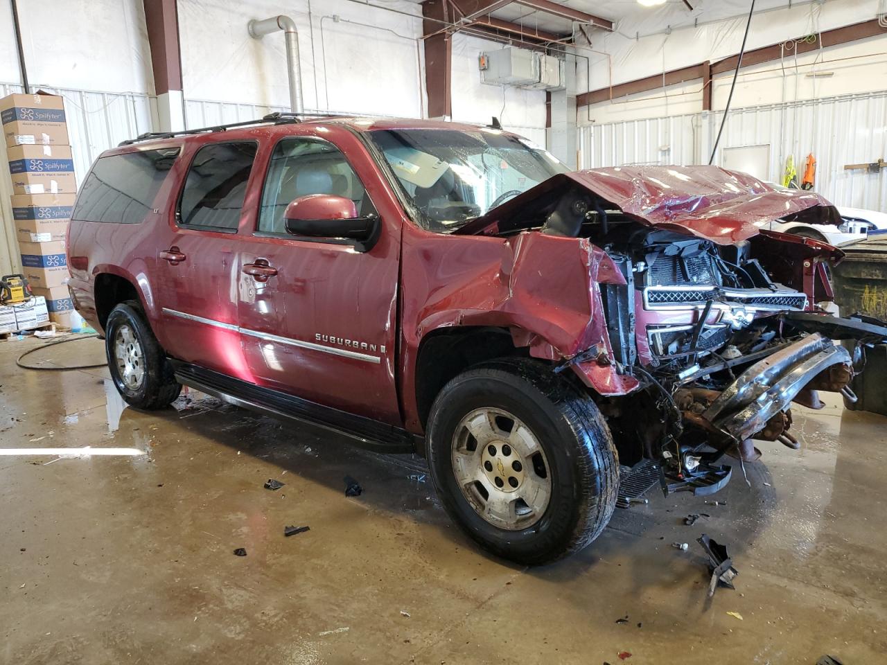 2008 Chevrolet Suburban VIN 3GNFK16358G166637 Copart auction photo, front end damage thumbnail 4
