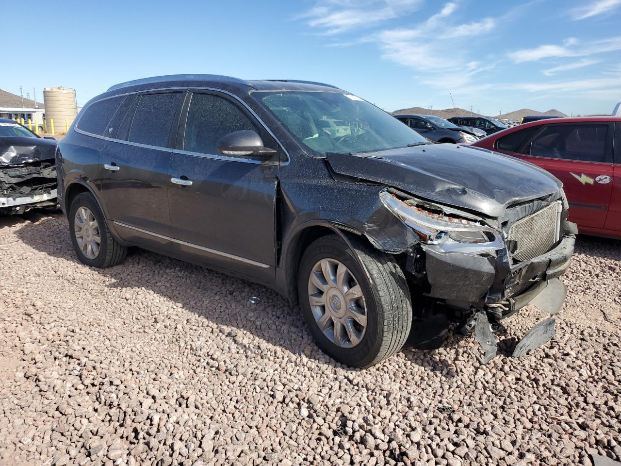 2017 Buick Enclave VIN 5GAKVCKD5HJ201153 Copart auction photo, front end / side damage thumbnail 4
