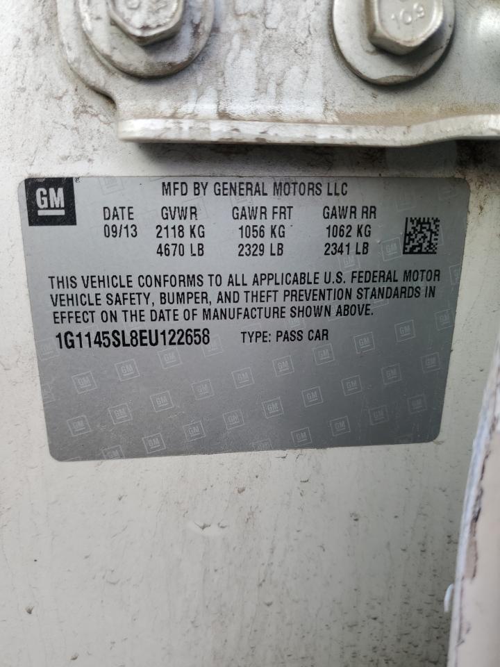 2014 Chevrolet Impala VIN 1G1145SL8EU122658 Copart auction photo, all over damage thumbnail 14