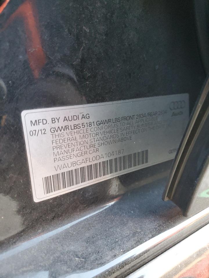 2013 Audi RS4 VIN WAUBGAFL0DA104187 Copart auction photo, side damage thumbnail 12