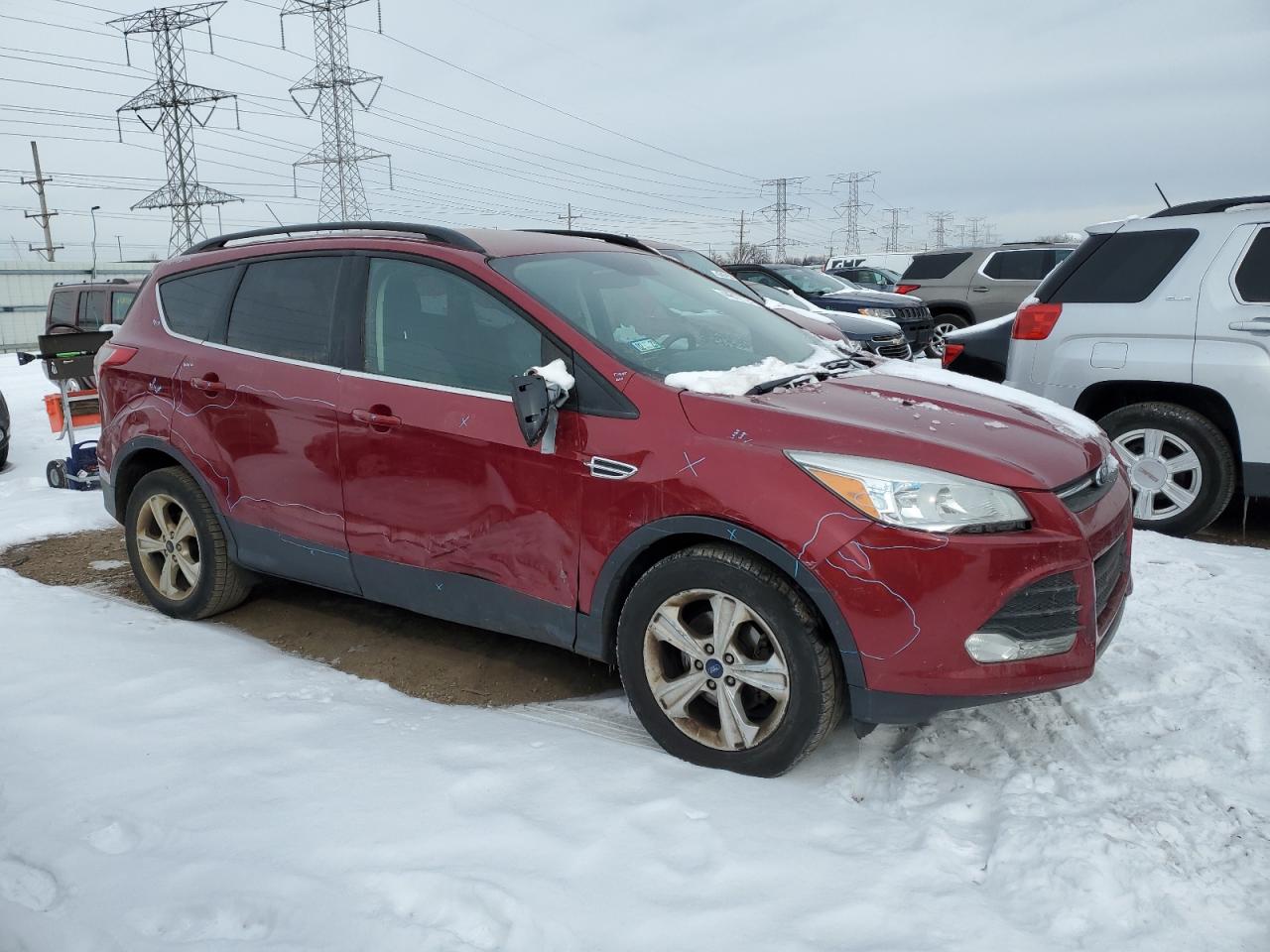 2016 Ford Escape VIN 1FMCU0GX3GUB95532 Copart auction photo, side damage thumbnail 4