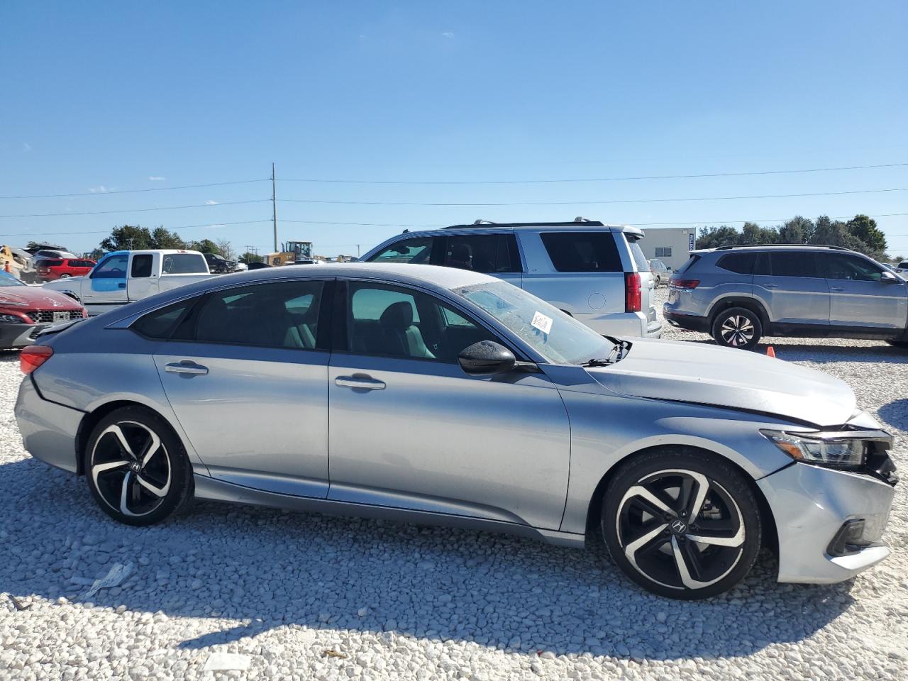 2021 Honda Accord VIN 1HGCV1F33MA087271 Copart auction photo, front end / rear end damage thumbnail 4