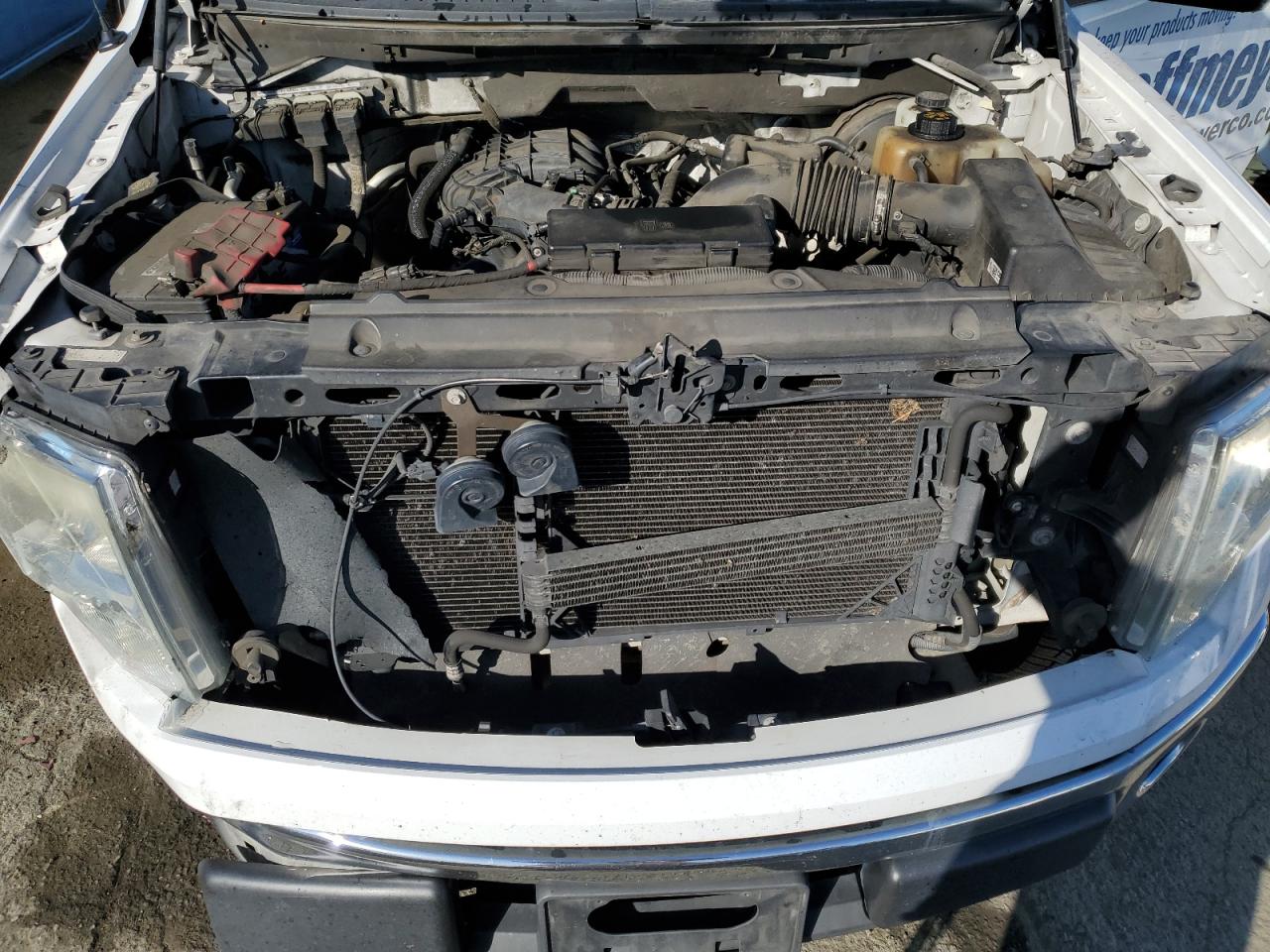 2012 Ford F-150 VIN 1FTEX1CM4CFD00390 Copart auction photo, front end / side damage thumbnail 11