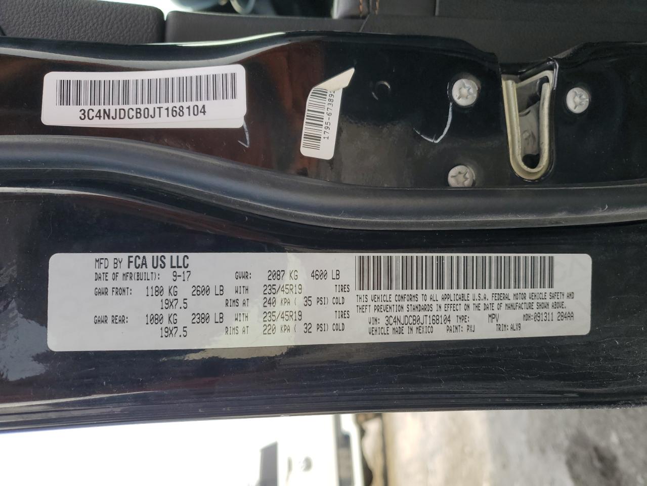 2018 Jeep Compass VIN 3C4NJDCB0JT168104 Copart auction photo, front end damage thumbnail 12