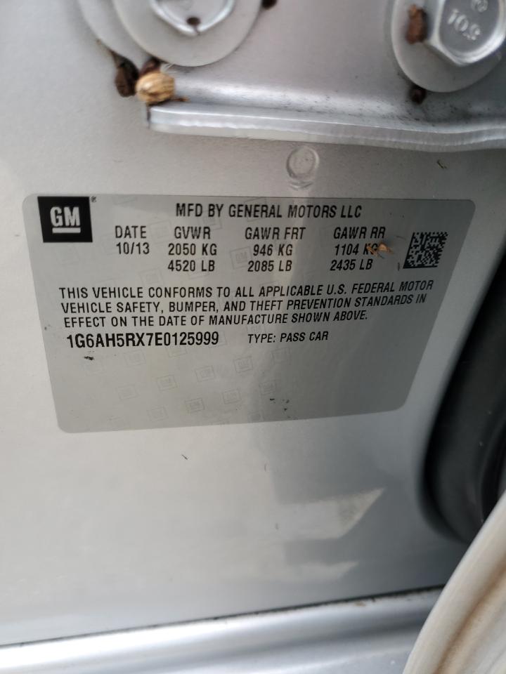 2014 Cadillac ATS VIN 1G6AH5RX7E0125999 Copart auction photo, water/flood damage thumbnail 13