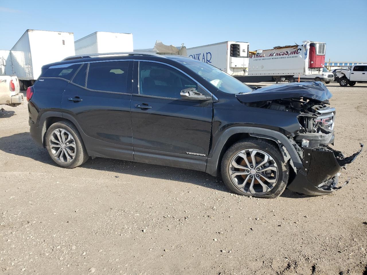 2019 GMC Terrain VIN 3GKALPEX3KL371786 Copart auction photo, front end / top/roof damage thumbnail 4