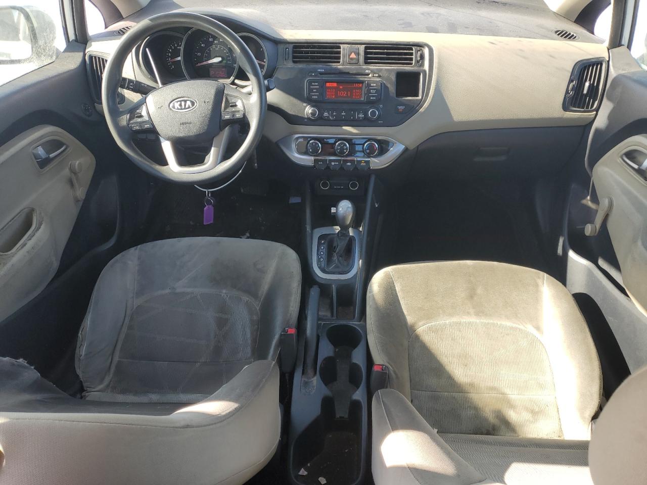 2012 KIA Rio VIN KNADM4A30C6077388 Copart auction photo, side damage thumbnail 8
