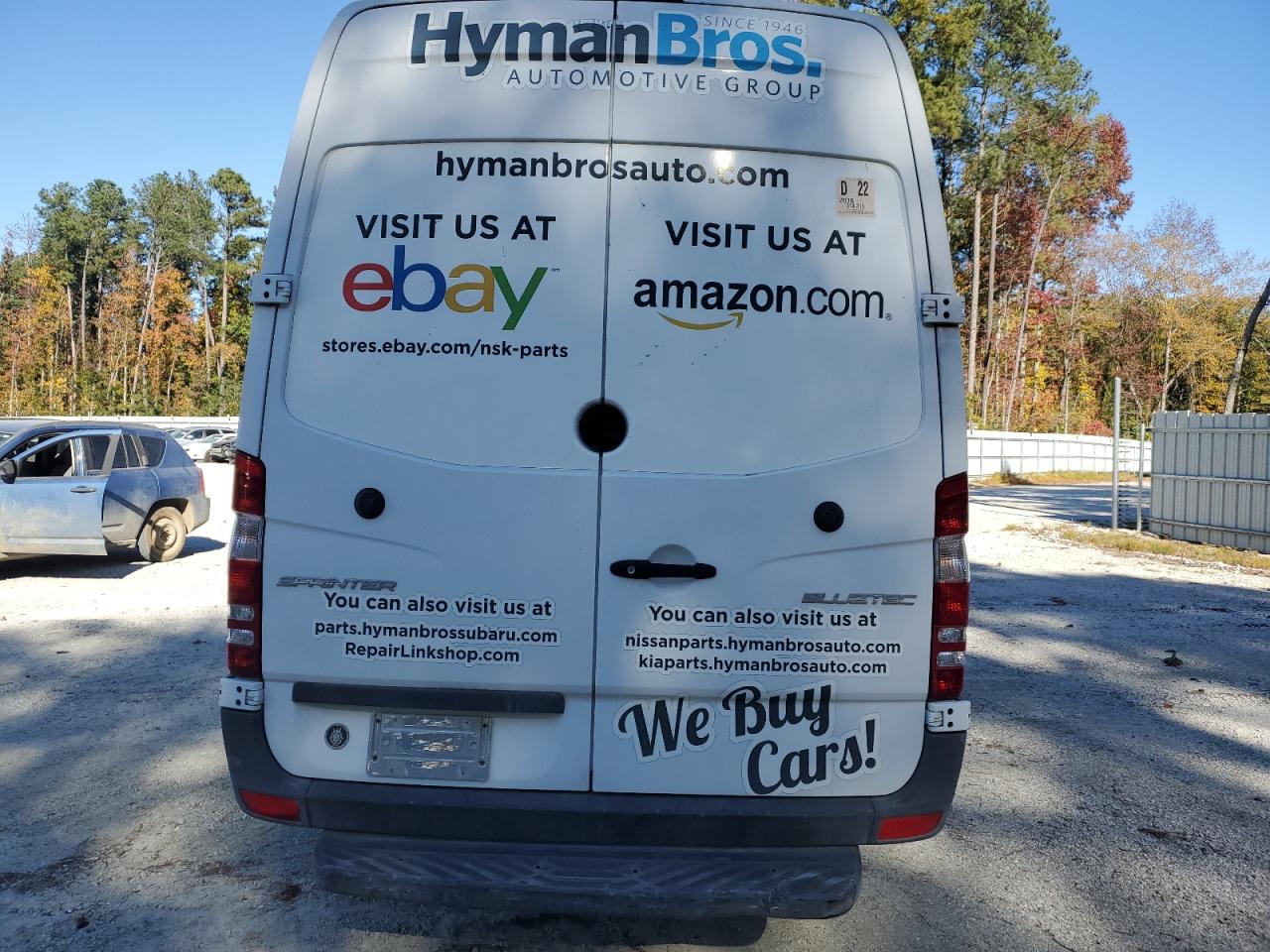 2016 Mercedes-Benz Sprinter VIN WD3PE8DD8GP234507 Copart auction photo, normal wear damage thumbnail 6