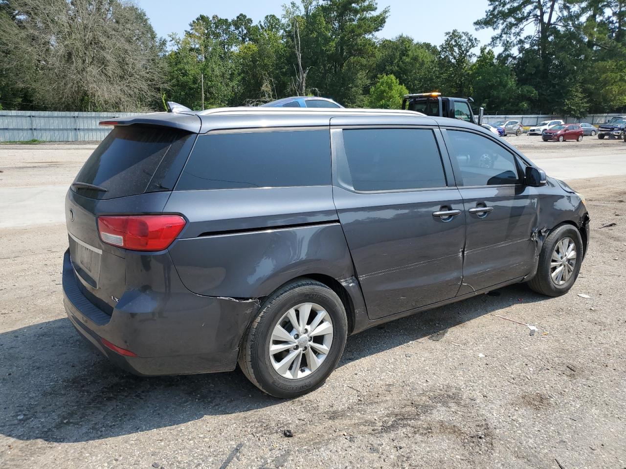 2016 KIA Sedona VIN KNDMB5C15G6092159 Copart auction photo, side / front end damage thumbnail 3