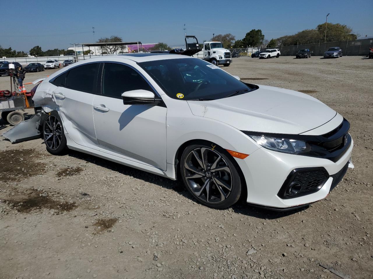 2019 Honda Civic VIN 2HGFC1E53KH702129 Copart auction photo, rear end / side damage thumbnail 4