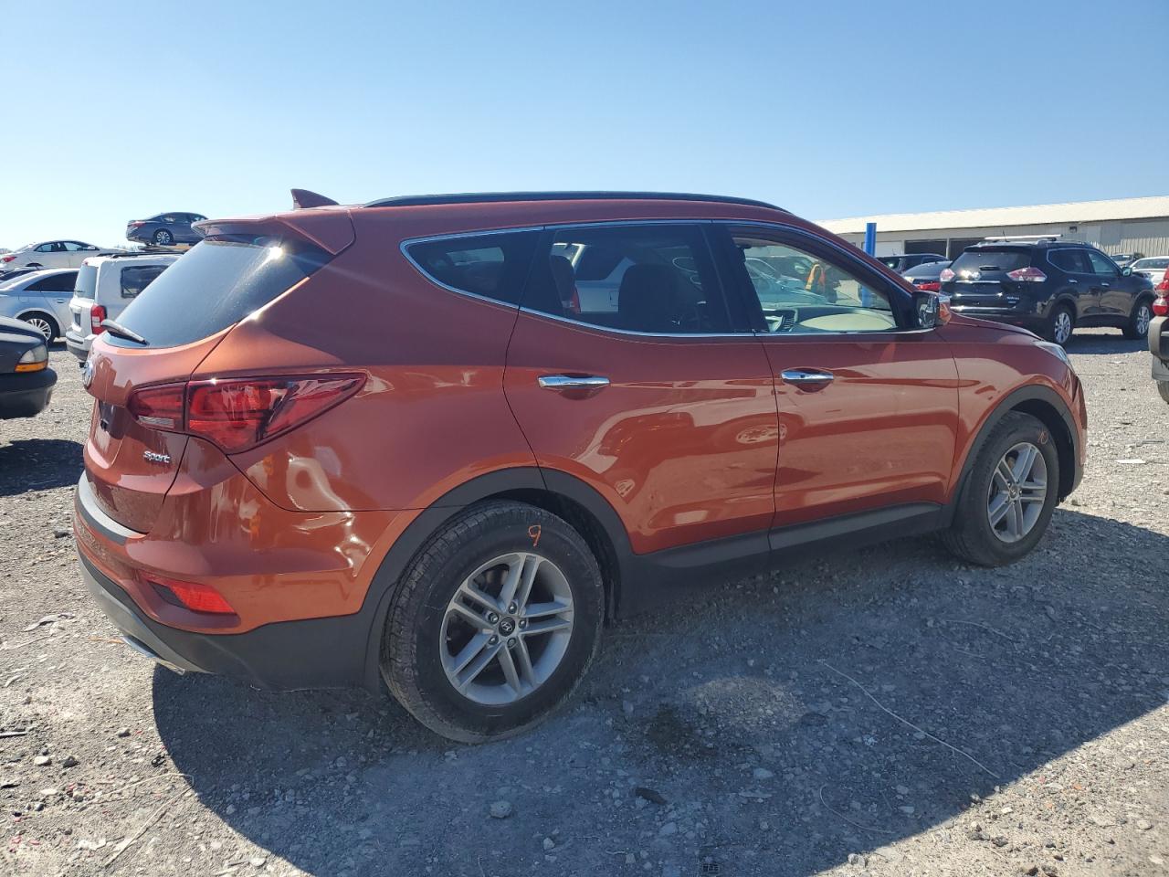 2018 Hyundai Santa Fe VIN 5XYZU3LB8JG510229 Copart auction photo, front end damage thumbnail 3