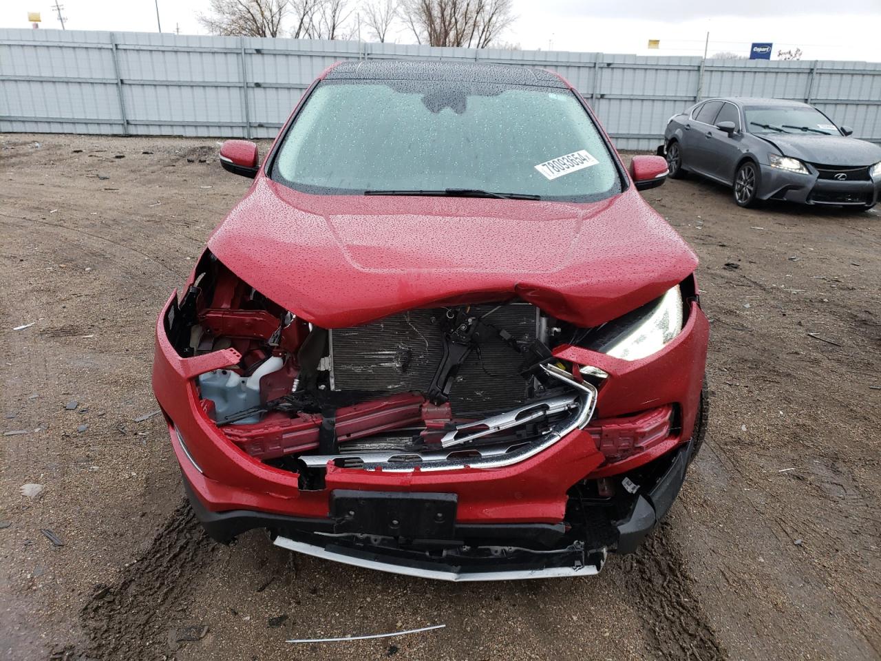 2022 Ford Edge VIN 2FMPK4K96NBA58997 Copart auction photo, front end damage thumbnail 5