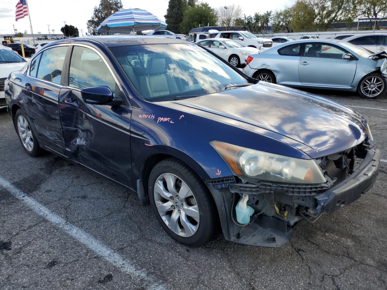 2009 Honda Accord VIN 1HGCP26809A116034 Copart auction photo, side / rear end damage thumbnail 4