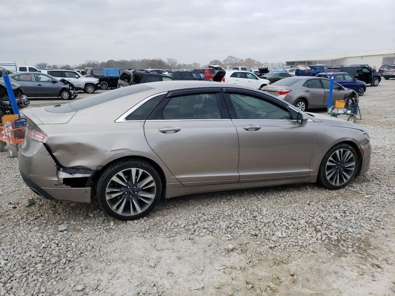 2018 Lincoln MKZ VIN 3LN6L5E95JR628834 Copart auction photo, front end / rear end damage thumbnail 3
