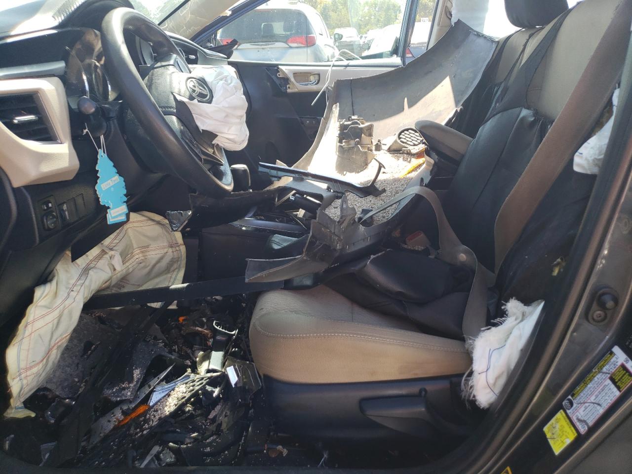 2015 Toyota Corolla VIN 2T1BURHE7FC432729 Copart auction photo, front end / side damage thumbnail 7