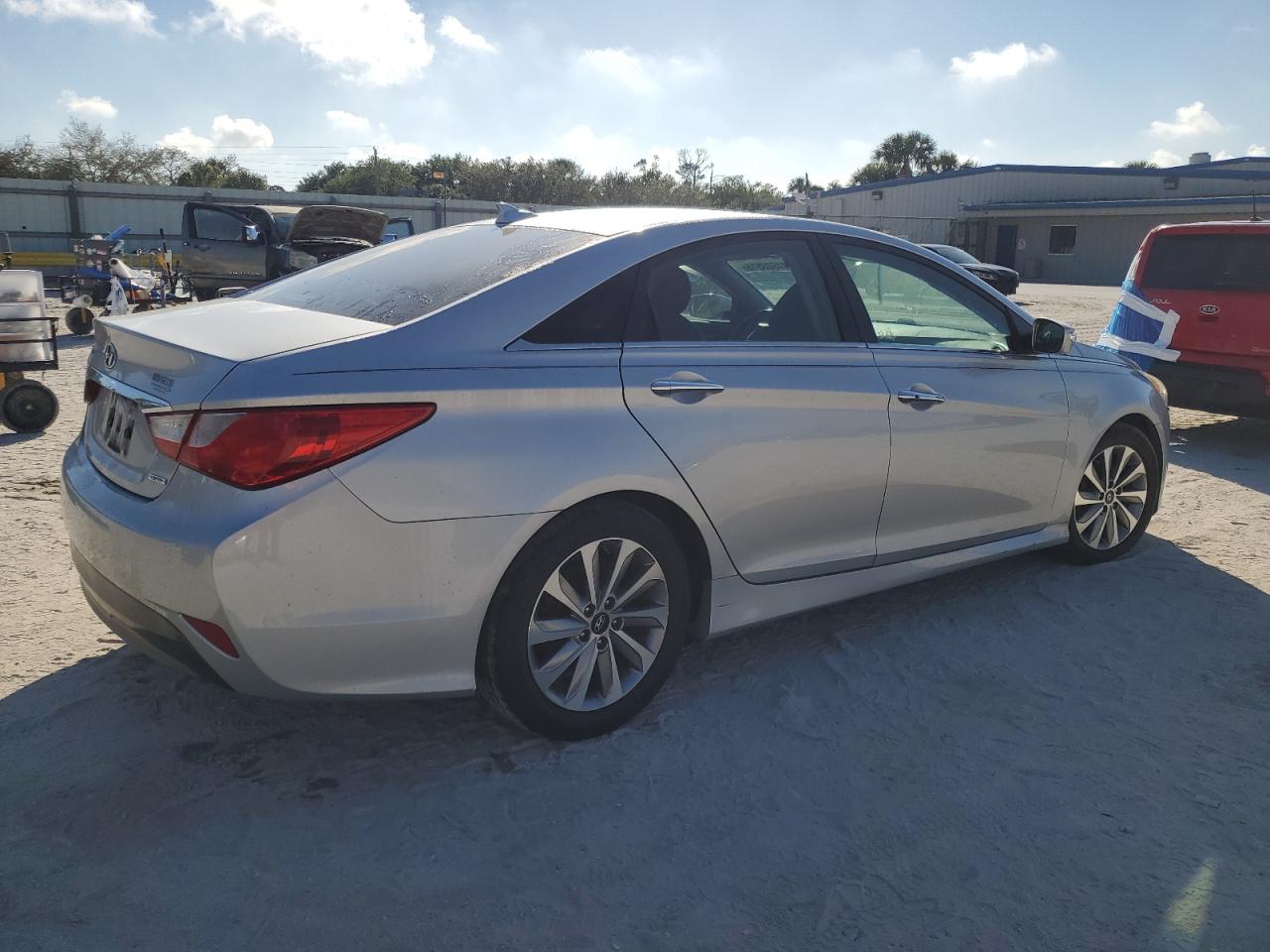 2014 Hyundai Sonata VIN 5NPEC4AC8EH840874 Copart auction photo, front end / minor dent/scratches damage thumbnail 3