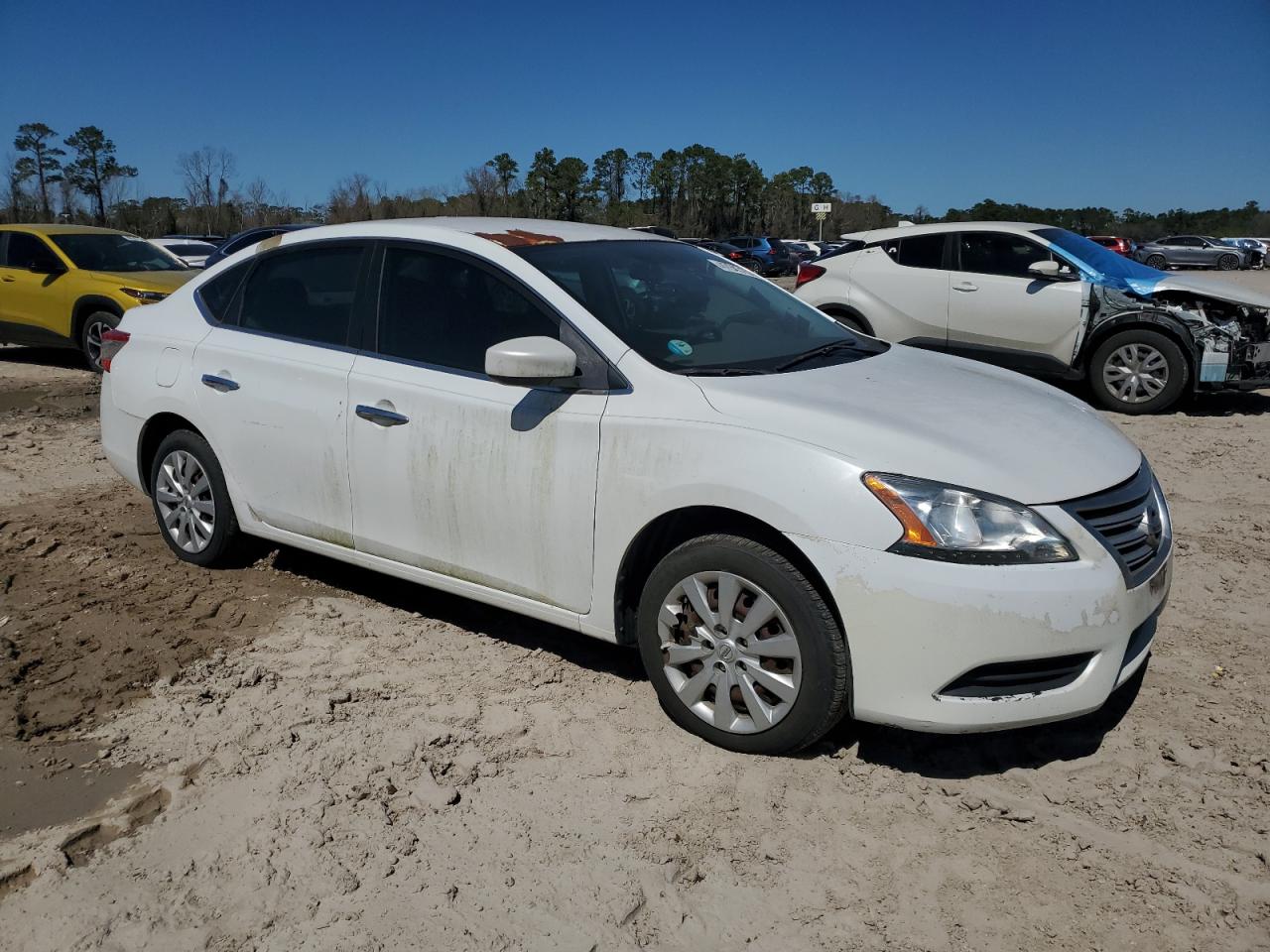 2014 Nissan Sentra VIN 3N1AB7AP0EY331602 Copart auction photo, front end / minor dent/scratches damage thumbnail 4