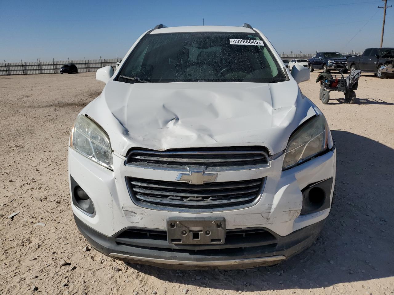 2016 Chevrolet Trax VIN 3GNCJMSB9GL161628 Copart auction photo, front end damage thumbnail 5