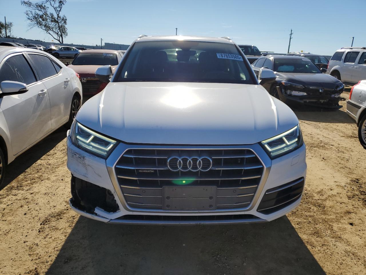 2018 Audi Q5 VIN WA1BNAFY5J2191170 Copart auction photo, side / front end damage thumbnail 5