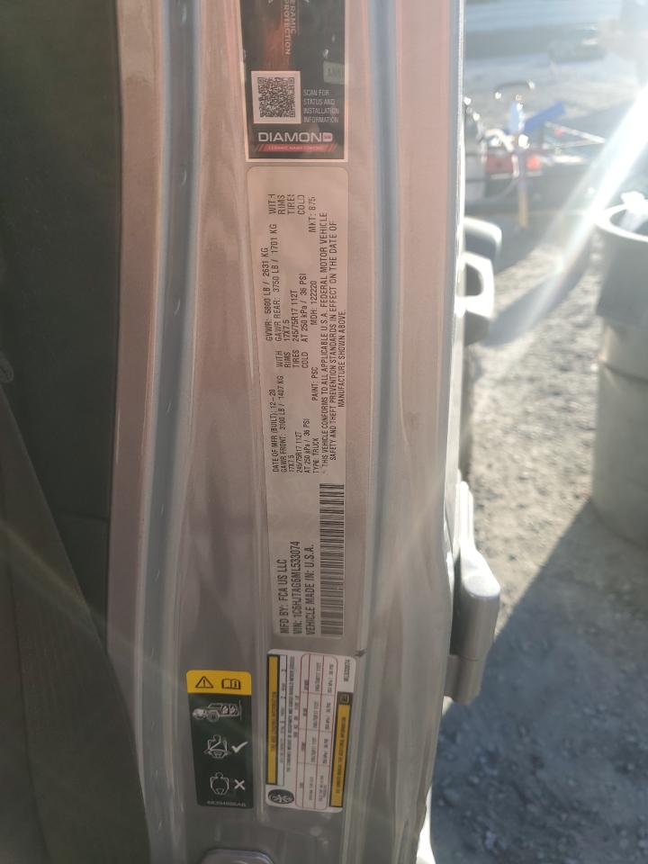 2021 Jeep Gladiator VIN 1C6HJTAG6ML533074 Copart auction photo, all over / minor dent/scratches damage thumbnail 12