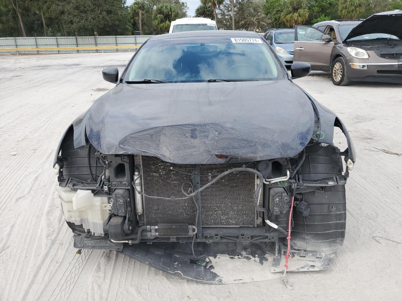 2011 Infiniti G VIN JN1CV6FE3BM950744 Copart auction photo, front end / minor dent/scratches damage thumbnail 5