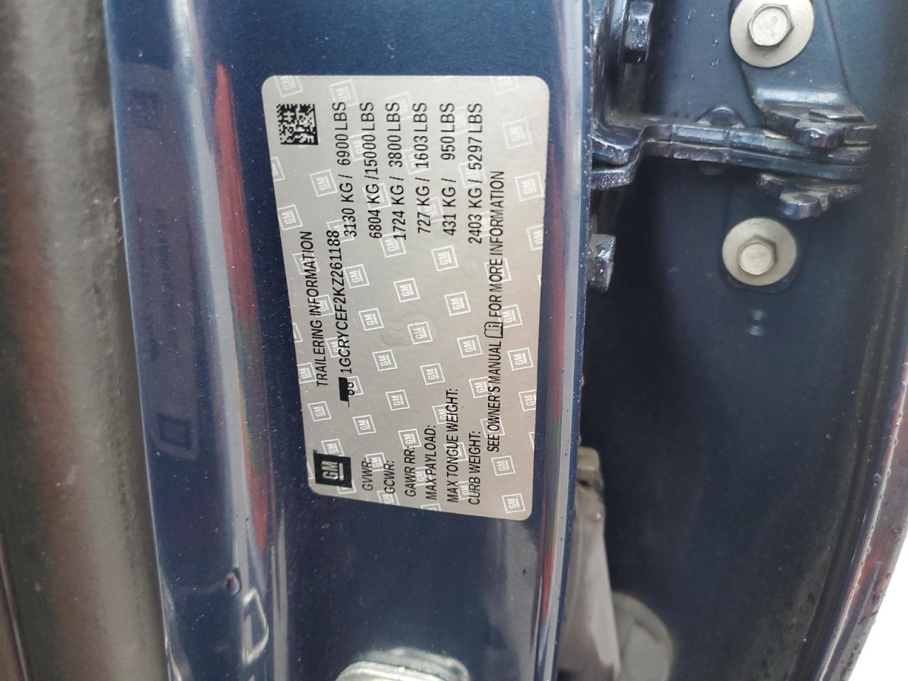 2019 Chevrolet Silverado VIN 1GCRYCEF2KZ261188 Copart auction photo, front end damage thumbnail 14