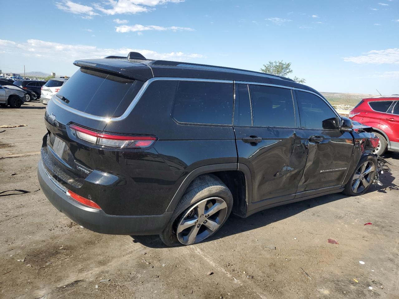 2021 Jeep Grand Cherokee VIN 1C4RJKBG7M8121674 Copart auction photo, front end / side damage thumbnail 3
