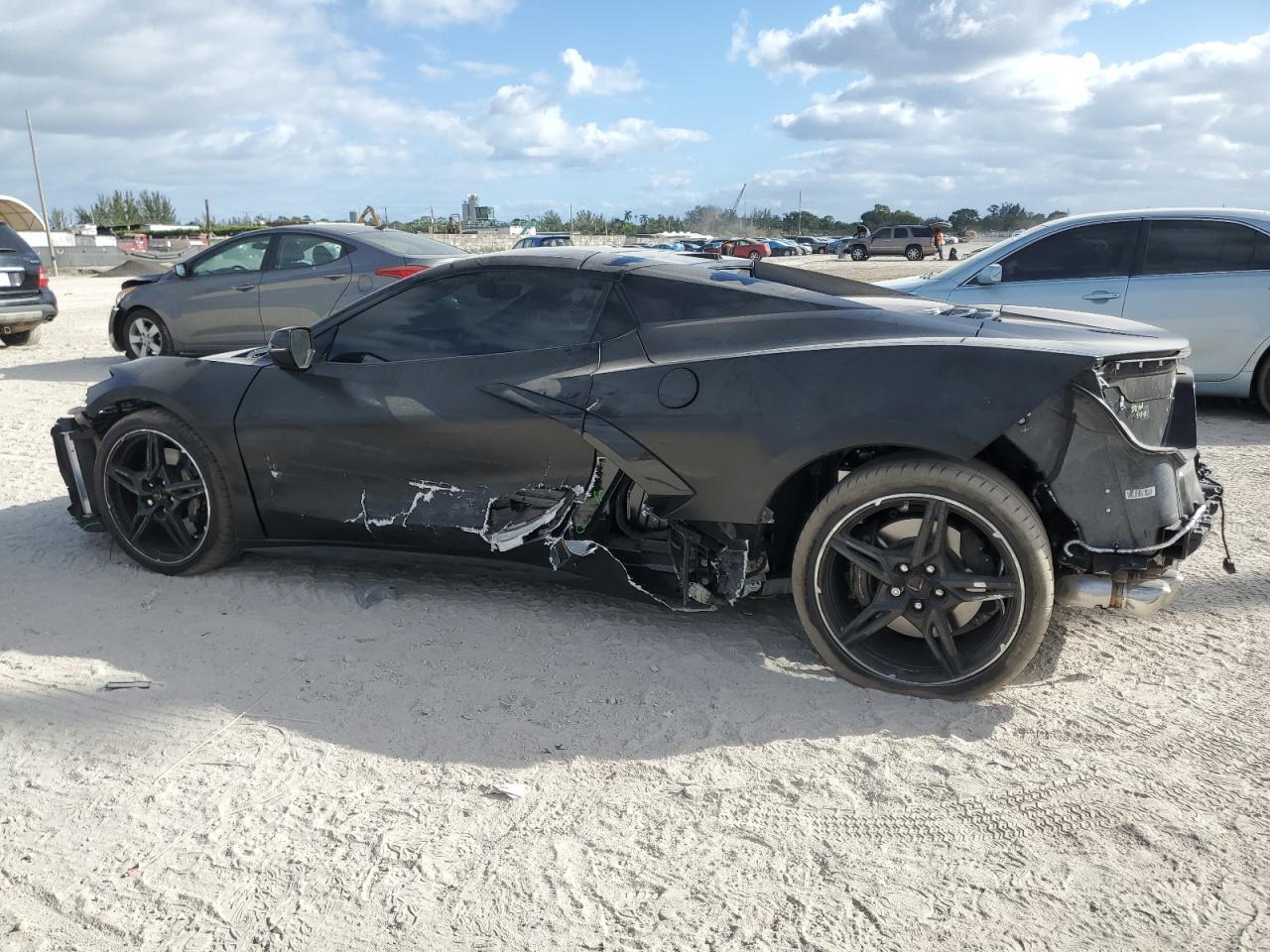 2021 Chevrolet Corvette VIN 1G1YB3D44M5125113 Copart auction photo, front end / rear end damage thumbnail 2