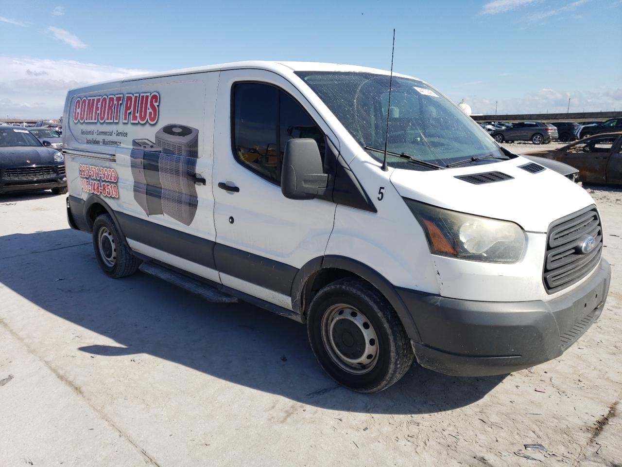 2015 Ford Transit VIN 1FTNE1YM6FKB19785 Copart auction photo, rear end damage thumbnail 4