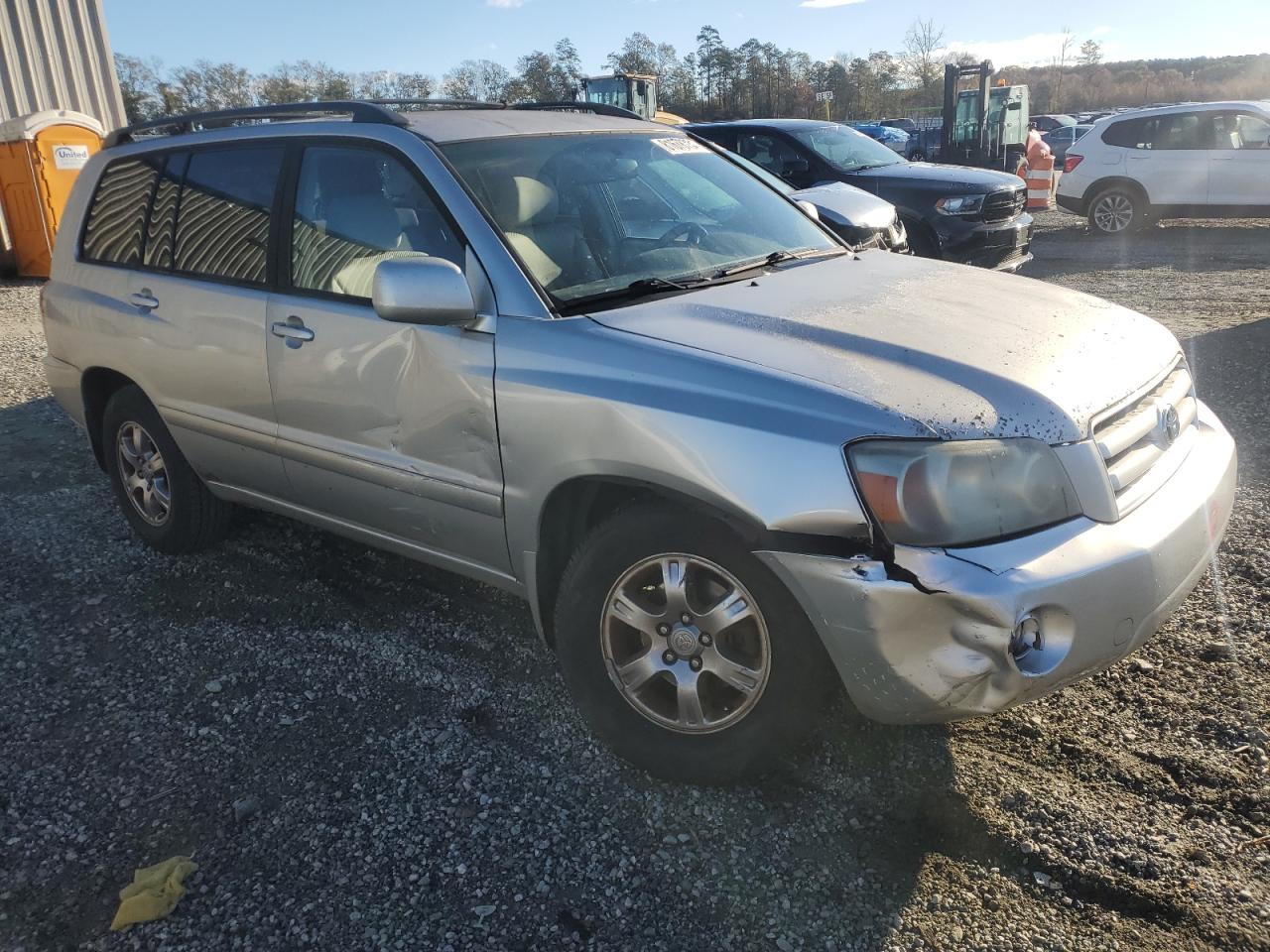 2005 Toyota Highlander VIN JTEGP21A650087158 Copart auction photo, side / undercarriage damage thumbnail 4