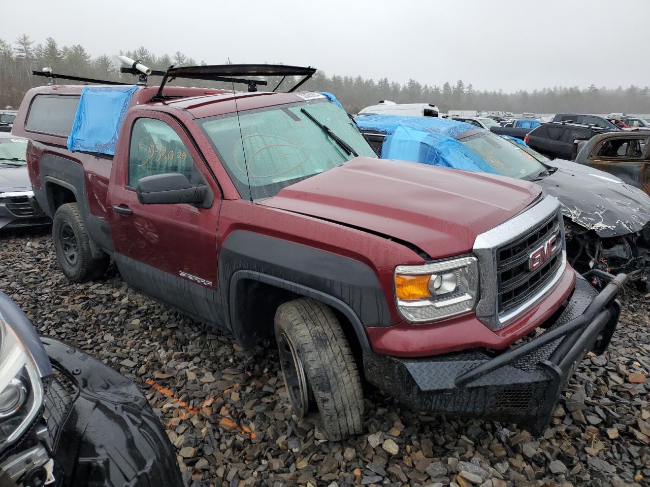 2015 GMC Sierra VIN 1GTN2TEH0FZ394930 Copart auction photo, all over damage thumbnail 4
