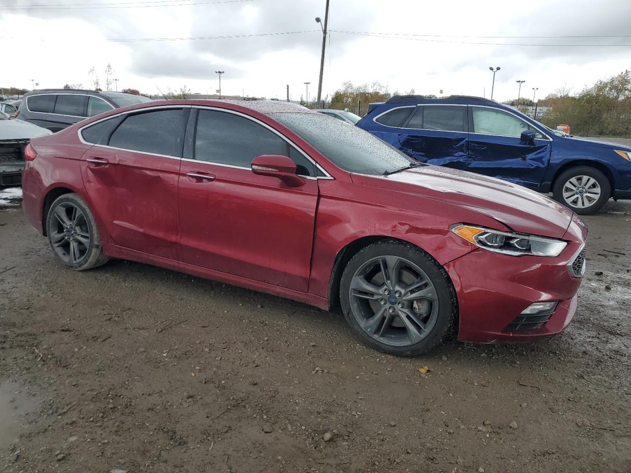 2017 Ford Fusion VIN 3FA6P0VP4HR243680 Copart auction photo, front end / side damage thumbnail 4