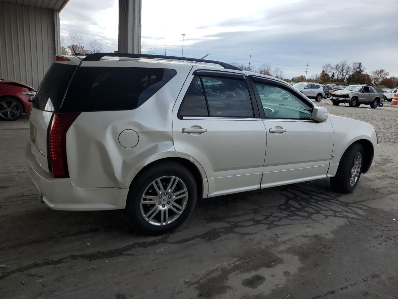 2007 Cadillac SRX VIN 1GYEE637370136808 Copart auction photo, rear end / side damage thumbnail 3