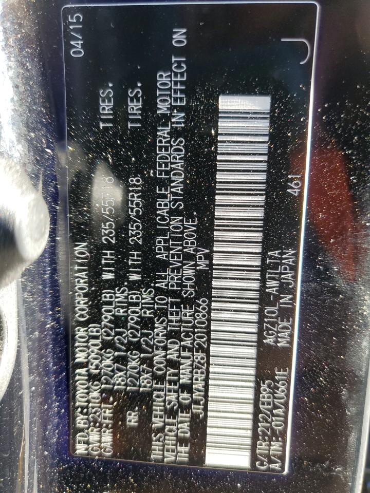 2015 Lexus NX VIN JTJYARBZ8F2010866 Copart auction photo, side damage thumbnail 13