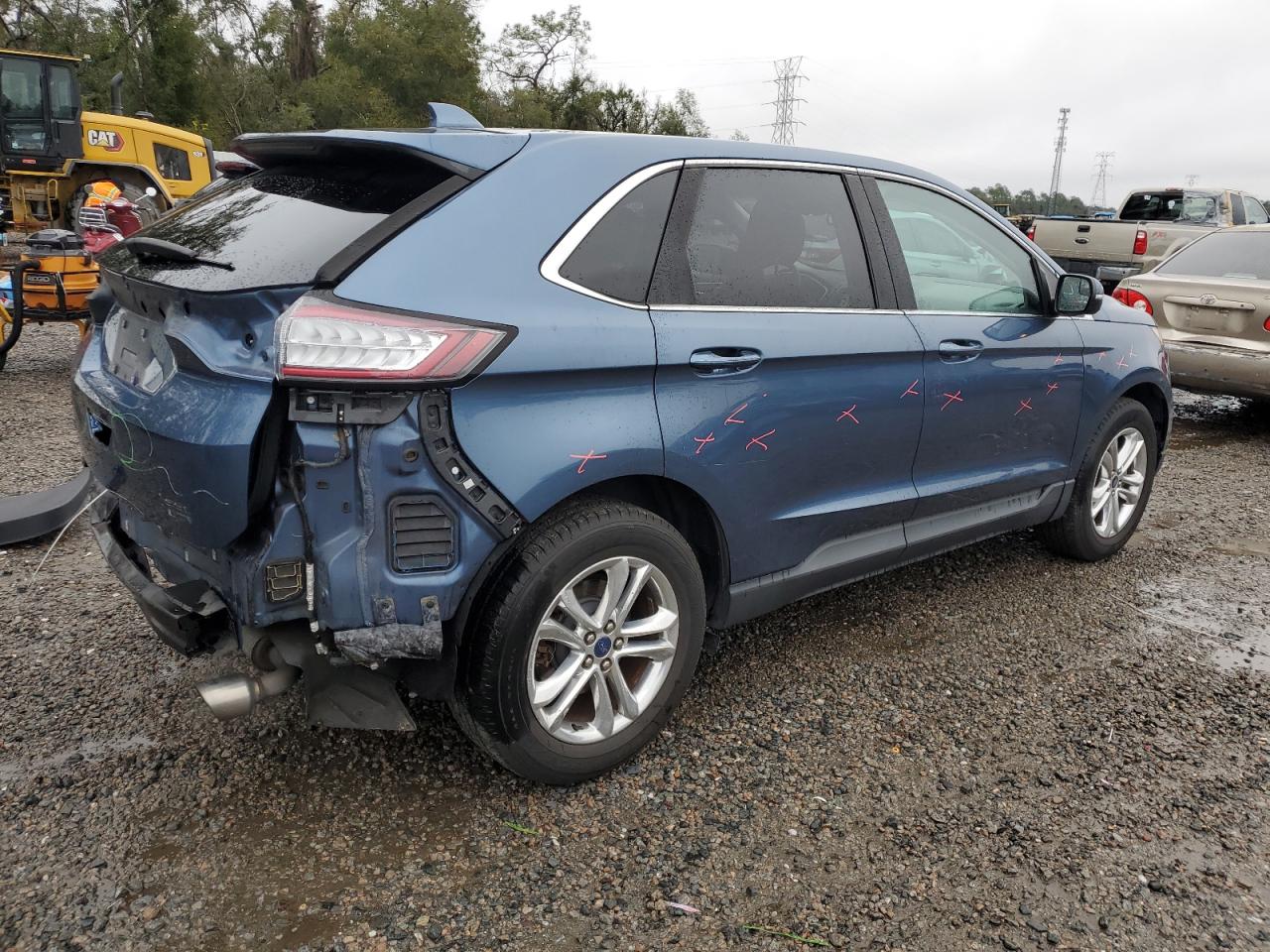 2018 Ford Edge VIN 2FMPK3J91JBB56518 Copart auction photo, rear end damage thumbnail 3