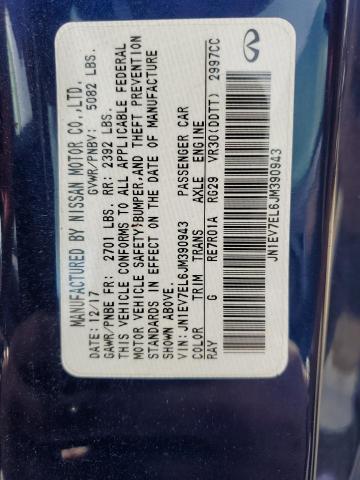 2018 Infiniti Q60 VIN JN1EV7EL4JM391184 Copart auction photo, water/flood / front end damage thumbnail 13