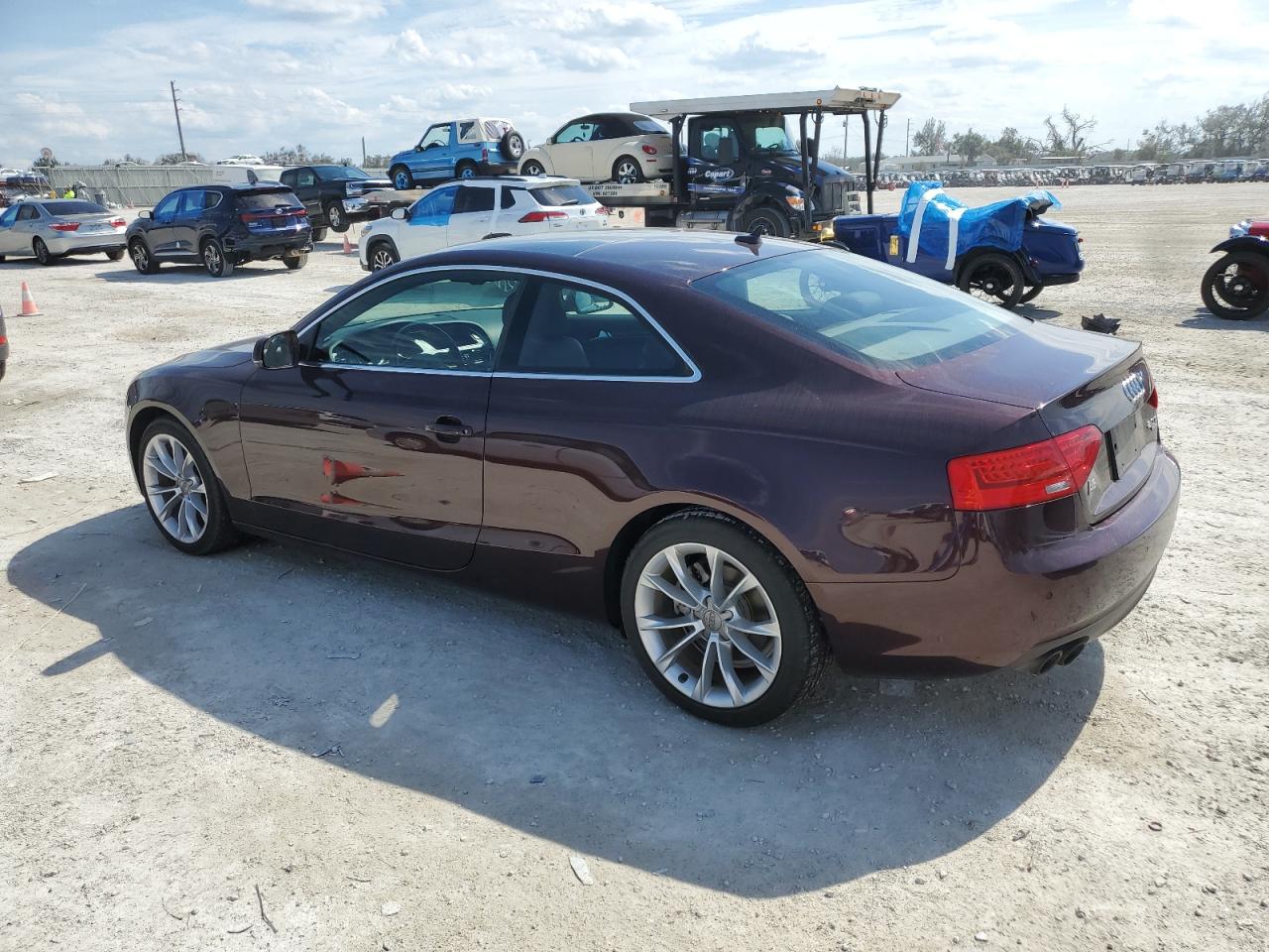 2014 Audi A5 VIN WAULFAFR9EA008247 Copart auction photo, water/flood damage thumbnail 2