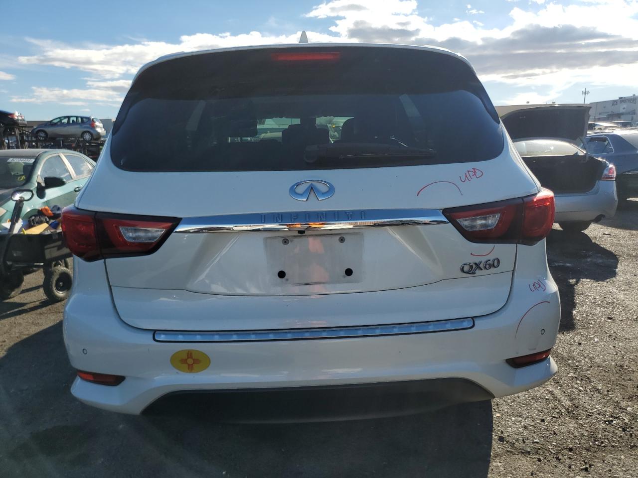 2017 Infiniti QX60 VIN 5N1DL0MM2HC525962 Copart auction photo, front end damage thumbnail 6