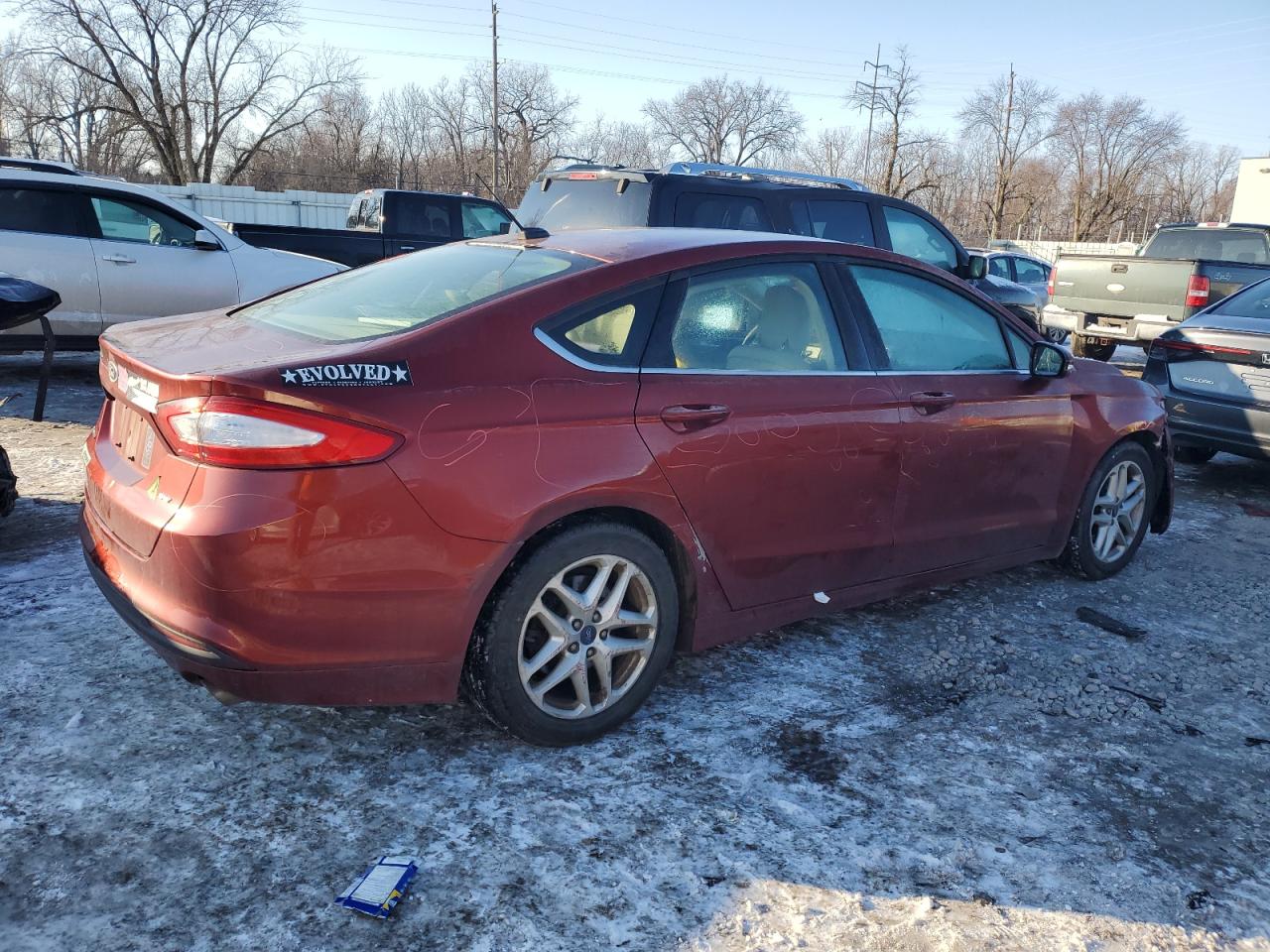 2014 Ford Fusion VIN 3FA6P0H70ER253095 Copart auction photo, all over damage thumbnail 3