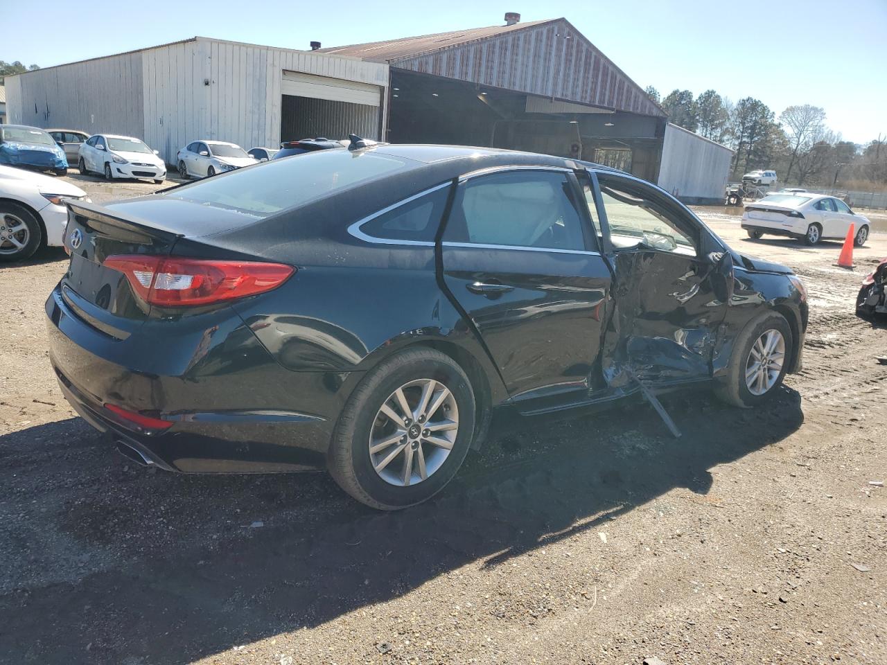 2016 Hyundai Sonata VIN 5NPE24AFXGH407072 Copart auction photo, side / front end damage thumbnail 3