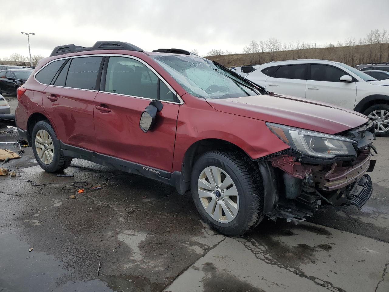 2019 Subaru Outback VIN 4S4BSAFC3K3378966 Copart auction photo, rollover damage thumbnail 4
