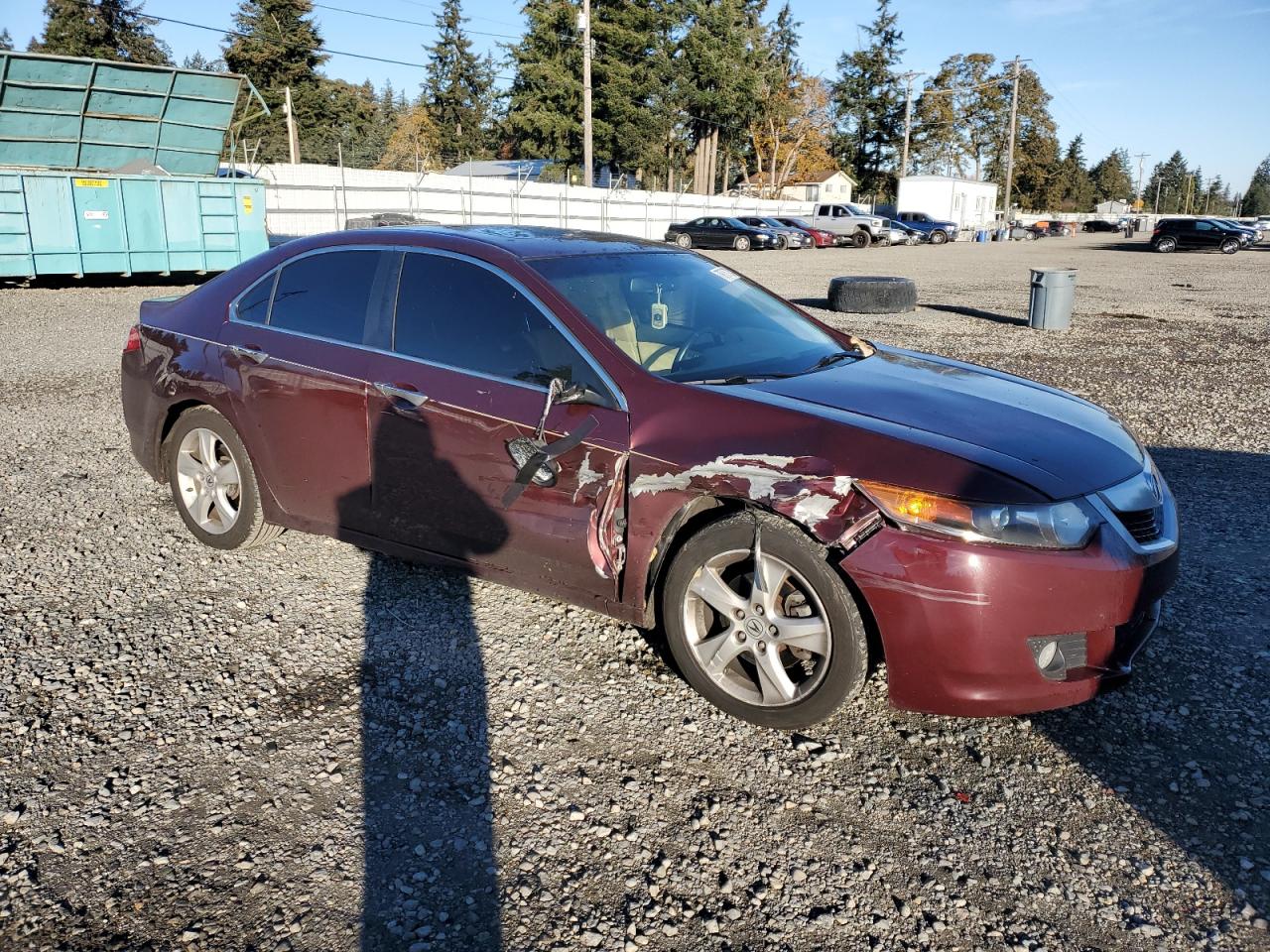 2010 Acura TSX VIN JH4CU2F68AC032377 Copart auction photo, front end / side damage thumbnail 4