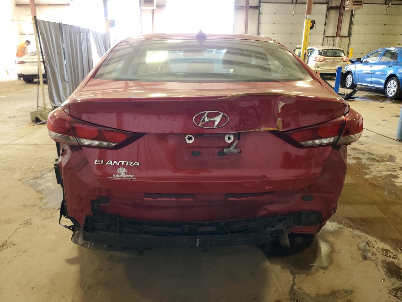 2017 Hyundai Elantra VIN KMHD84LF0HU222541 Copart auction photo, rear end damage thumbnail 6