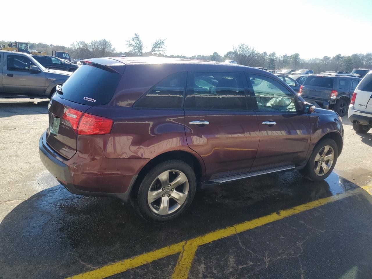 2007 Acura MDX VIN 2HNYD28517H503166 Copart auction photo, front end / side damage thumbnail 3