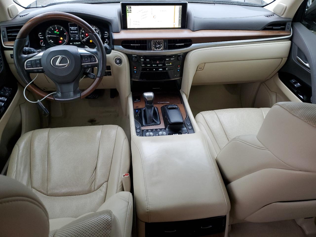 2021 Lexus LX VIN JTJFY7AX3M4344084 Copart auction photo, front end / side damage thumbnail 8